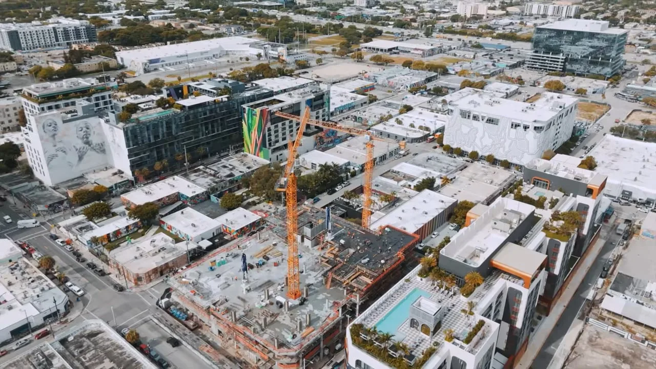 Obra de TwentySixth & 2nd en Wynwood, MIAMI, vista desde el aire