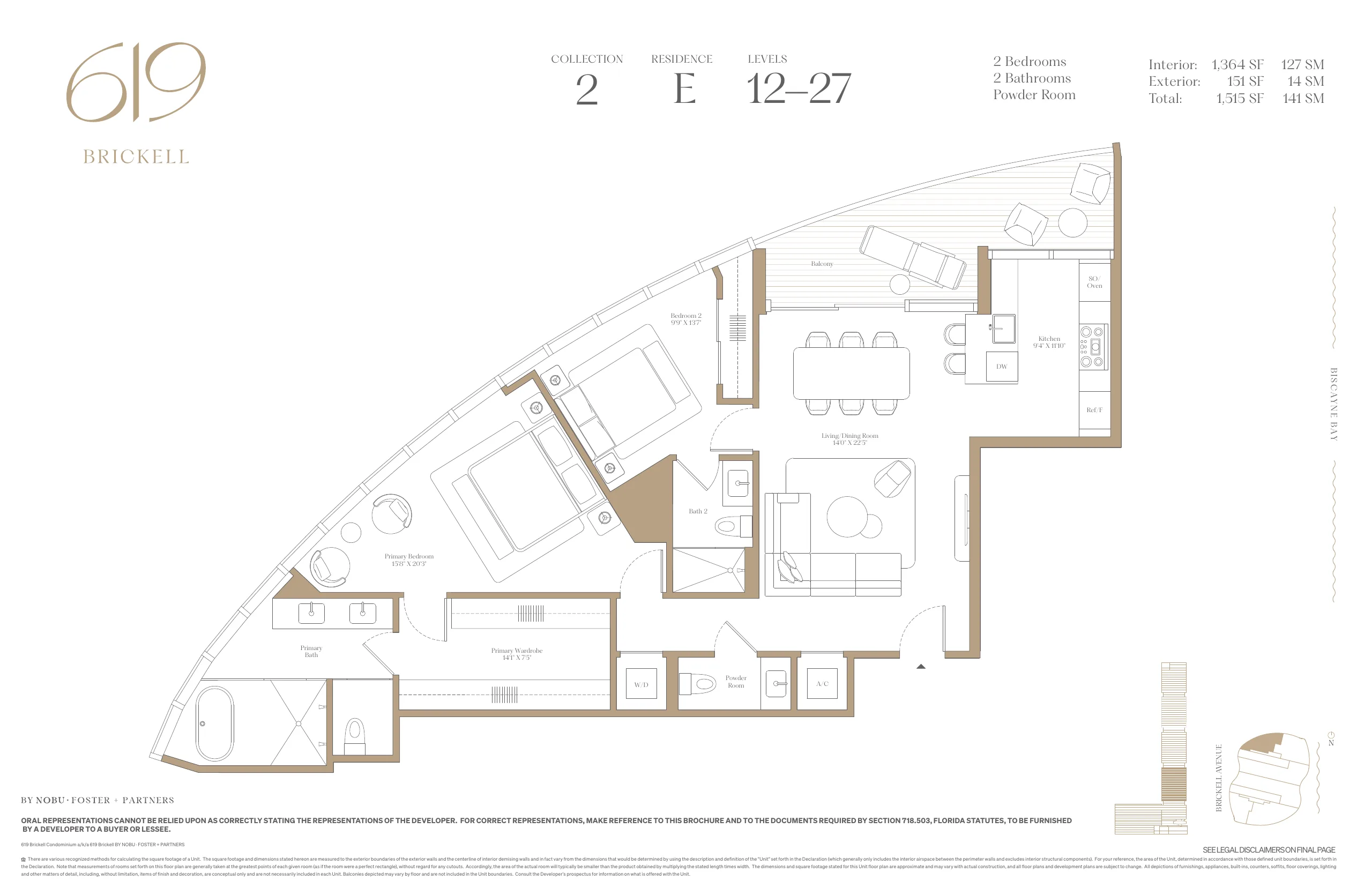 619 Brickell by Nobu · Foster + Partners — plano 3