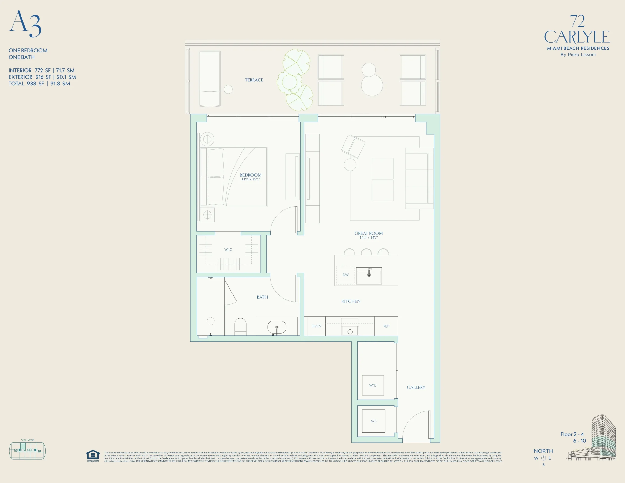 72 Carlyle — plano 17