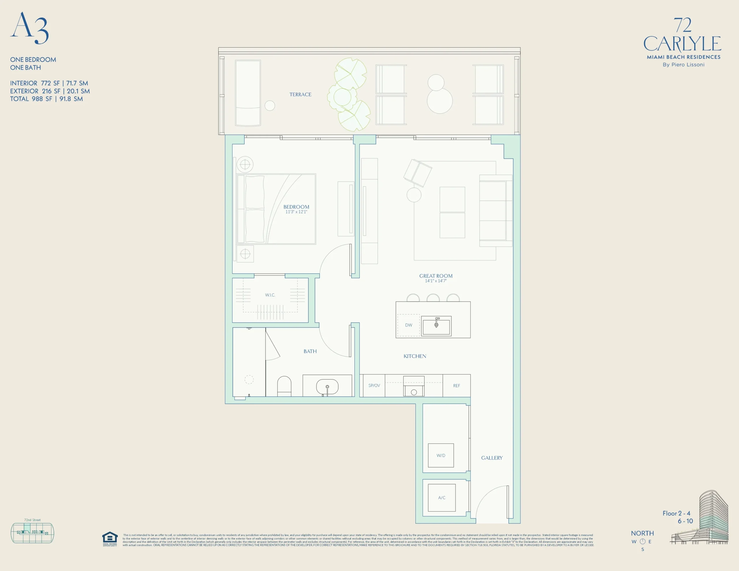 72 Carlyle — plano 13