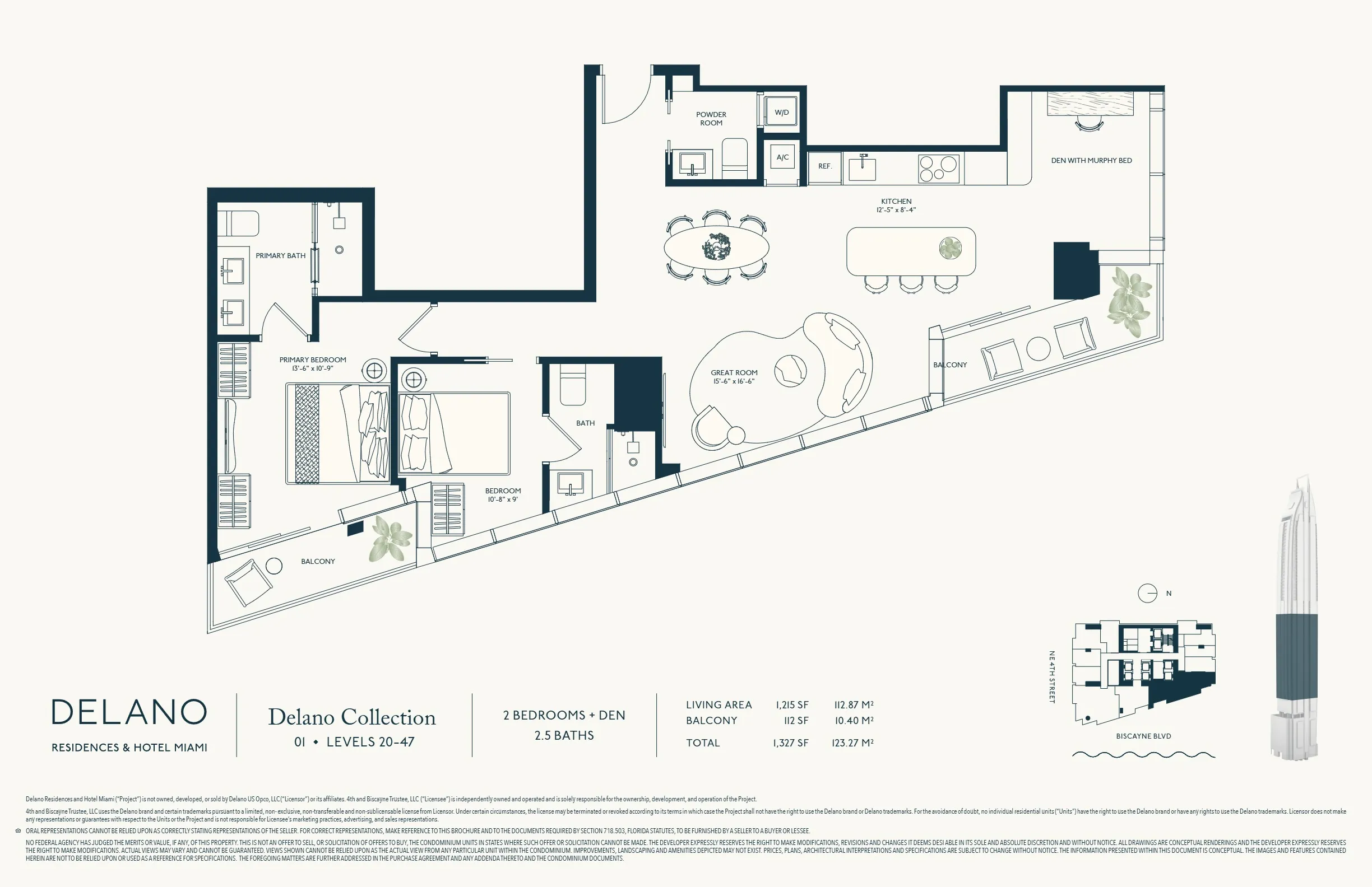 DELANO Miami Residences — plano 1
