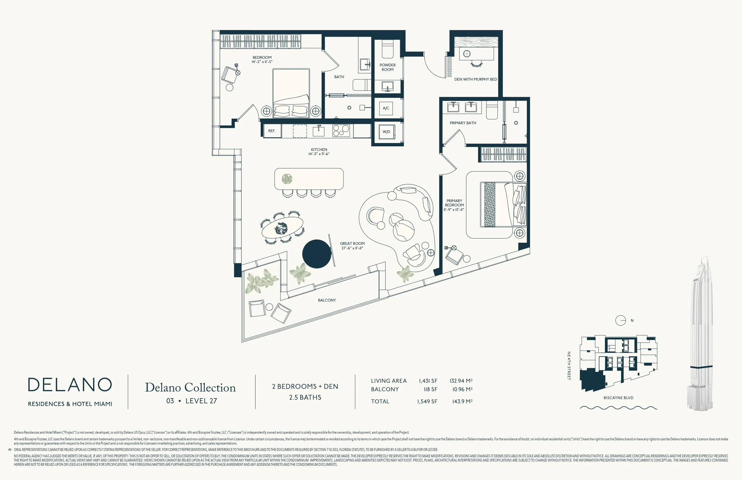 DELANO Miami Residences — plano 3