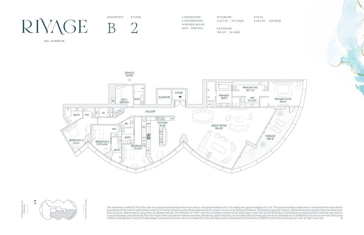 Rivage Bal Harbour — plano 3