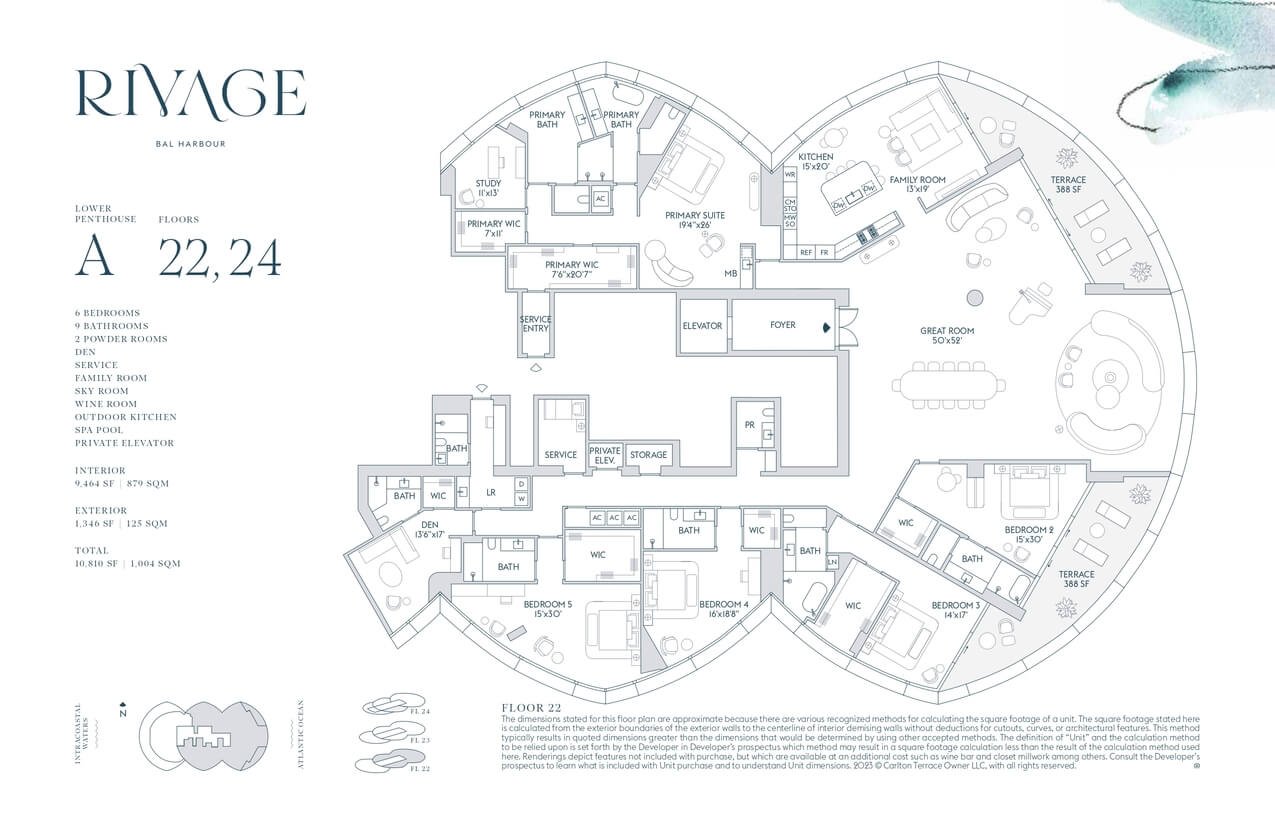 Rivage Bal Harbour — plano 15