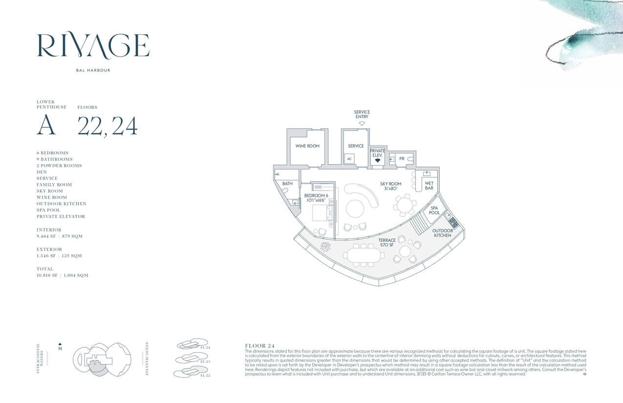 Rivage Bal Harbour — plano 16
