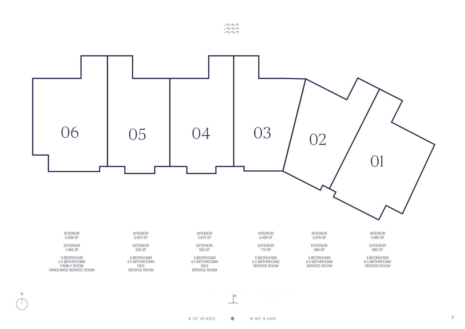 Six Fisher Island — plano 1