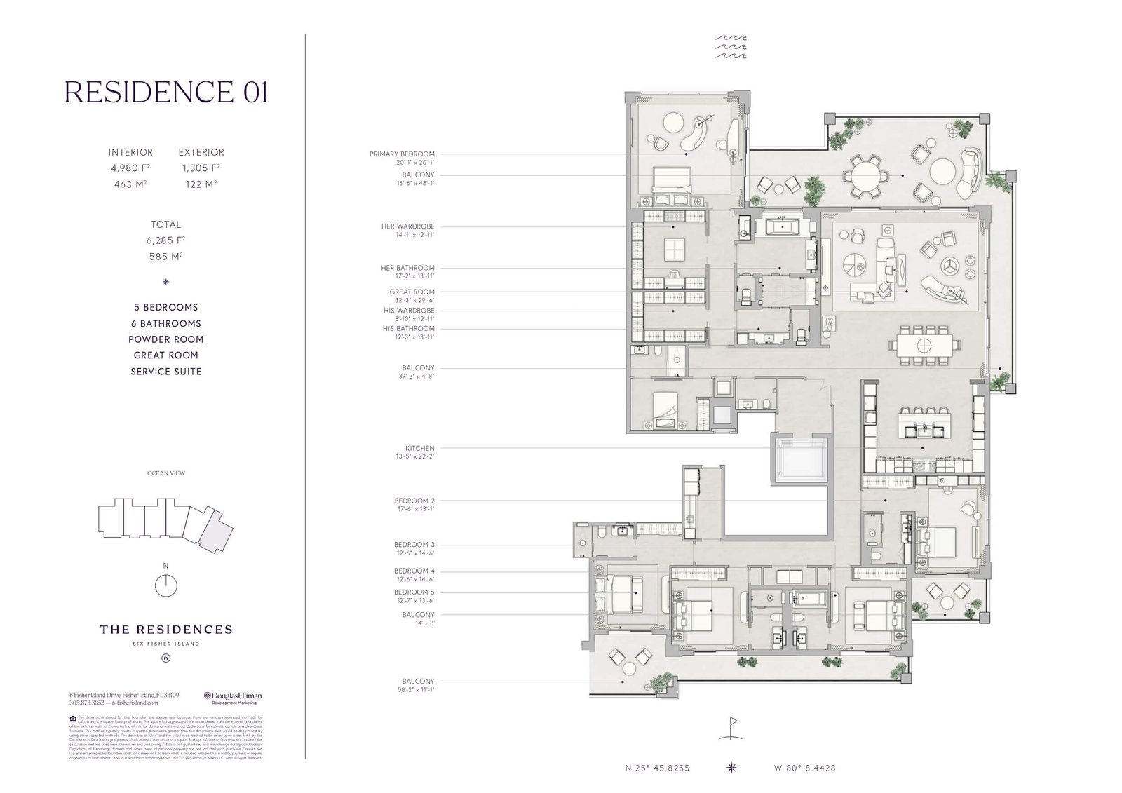 Six Fisher Island — plano 2