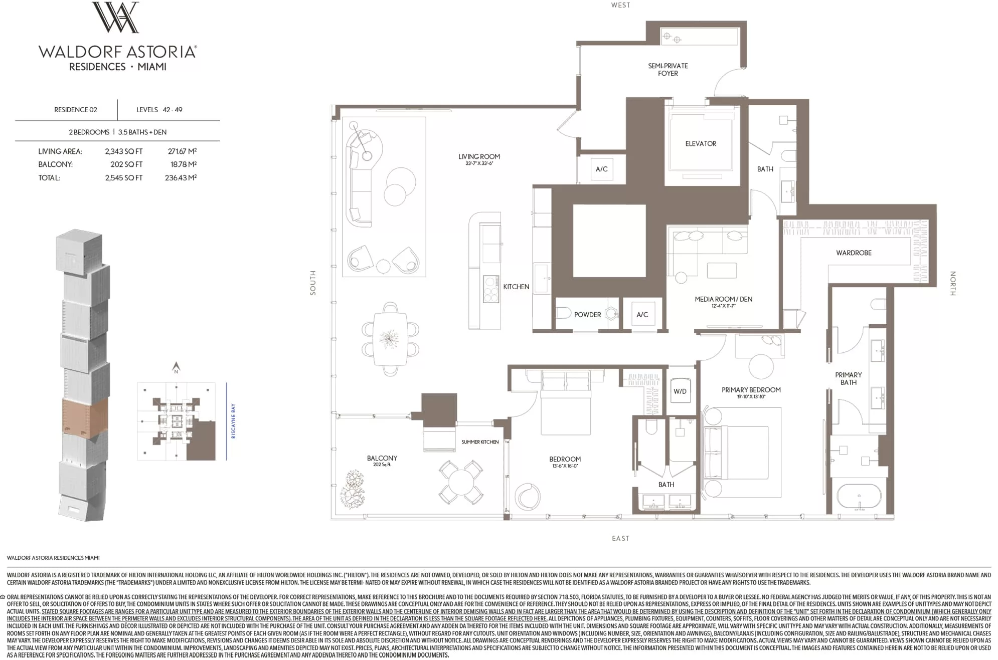 Waldorf Astoria Residences Miami — plano 2