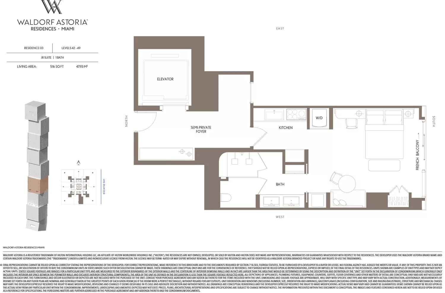 Waldorf Astoria Residences Miami — plano 3