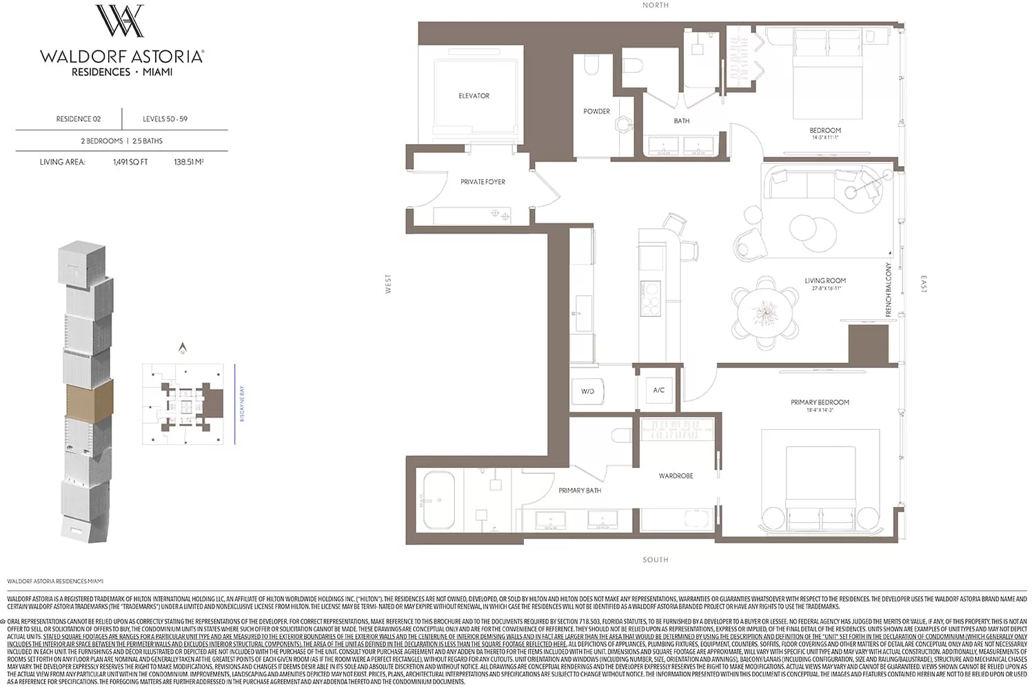 Waldorf Astoria Residences Miami — plano 12