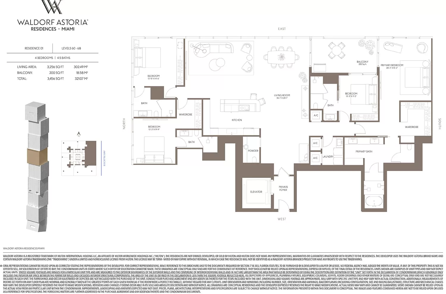 Waldorf Astoria Residences Miami — plano 15