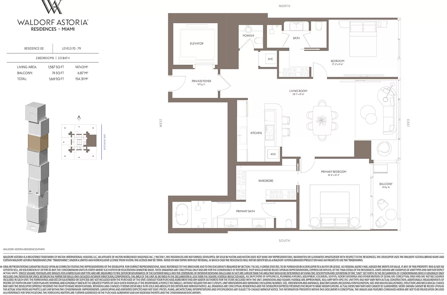 Waldorf Astoria Residences Miami — plano 18